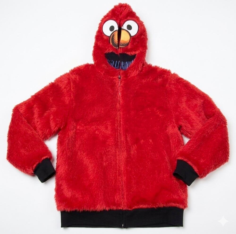 OFFICIAL SESAME STREET MAD ENGINE 2012 FUZZY ELMO HOODIE JACKET COSTUME - XL